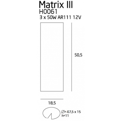 Oprawa halogenowa Matrix III H0061