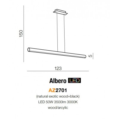 Lampa wisząca ALBERO AZ2701 LED 50W 3000K AZZARDO
