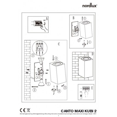 kinkiecik.pl Kinkiet zewnętrzny Canto Maxi KUBI 2 Nordlux - czarny 49731003
