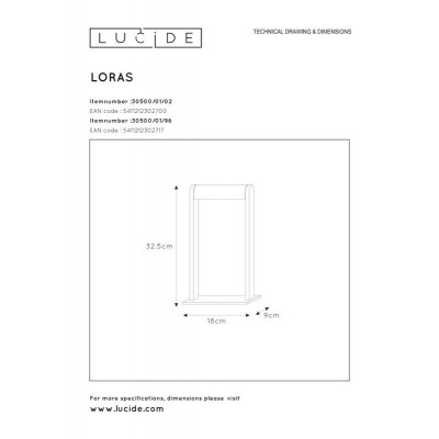 kinkiecik.pl Lampa stołowa LORAS 30500/01/96 Lucide