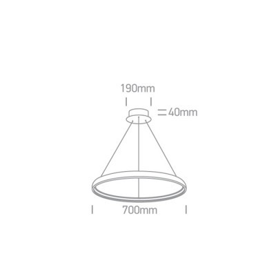 kinkiecik.pl Lampa wisząca LED Pendant Rings 63050/B ONE LIGHT 70cm