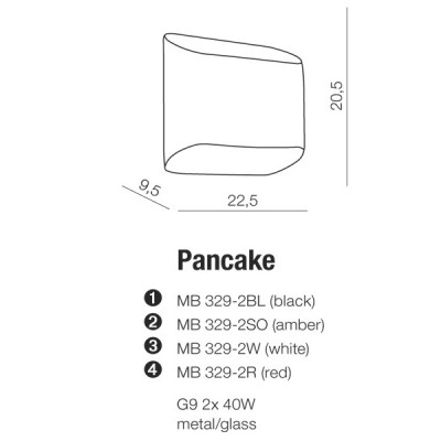 Kinkiet Pancake AZ0112 Black  AZZARDO