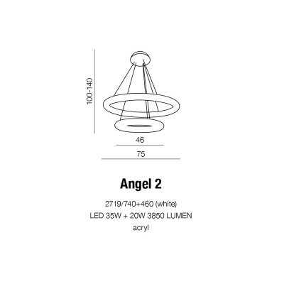 Lampa wisząca Angel 2 AZ1319 AZZARDO