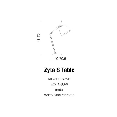 kinkiecik.pl Lampa stołowa ZYTA S TABLE złota AZ4188+AZ2602 śr. 26cm AZZARDO