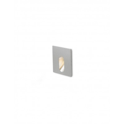 MEMPHIS SQ wpuszczana w ścianę srebrno-szara 230V LED 3W 60° 3000K R12688 Rendl light studio