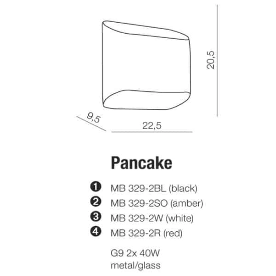 Kinkiet Pancake AZ0114 White AZZARDO