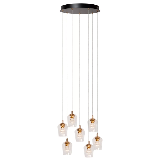 BERLIANE Lampa wisząca Ø 39 cm LED Dim. 7x4W 2700K Transparant 00430/28/60 Lucide - zdjęcie produktu