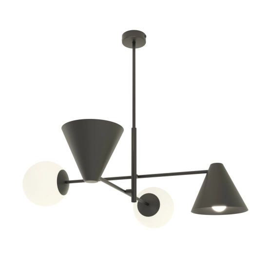Żyrandol HERMES 4 BLACK 1347/4 EMIBIG Lighting