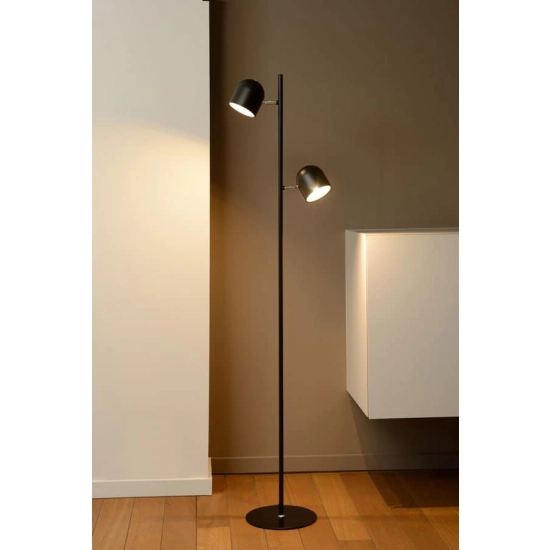 SKANSKA Lampa podłogowa LED Dim. 2x5W 2700K czarny 03703/10/30 Lucide - zdjęcie dodatkowe 2
