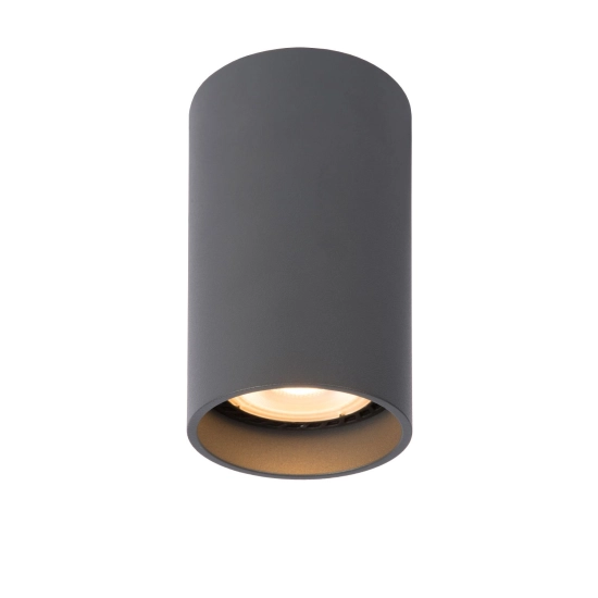 DELTO plafon LED Dim to warm GU10 1x5W 2200K/3000K Grey 09915/06/36 Lucide - zdjęcie produktu