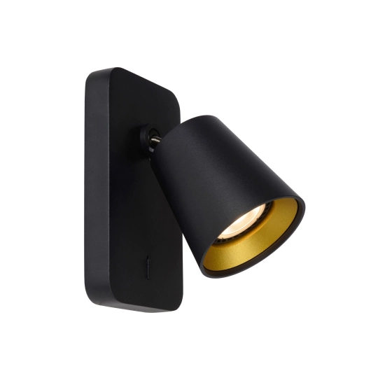 TURNON Kinkiet spotlight LED Dim to warm GU10 1x5W 2200K/3000K czarny 09928/05/30 Lucide - zdjęcie produktu