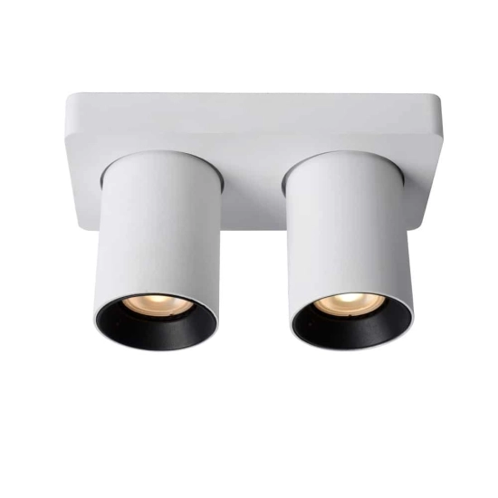Plafon NIGEL LED Dim to warm GU10 2x5W 2200K/3000K biały 09929/10/31 Lucide - zdjęcie produktu