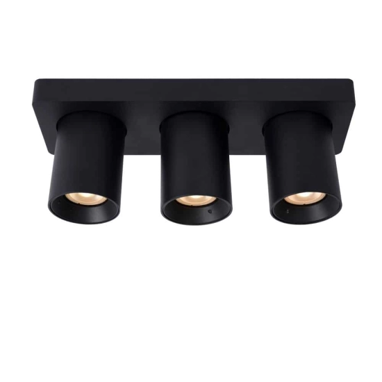 Plafon NIGEL LED Dim to warm GU10 3x5W 2200K/3000K czarny 09929/15/30 Lucide - zdjęcie produktu