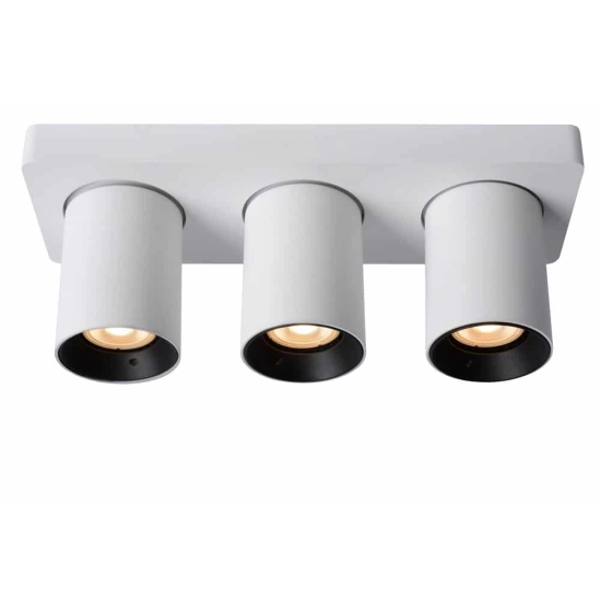 Plafon NIGEL LED Dim to warm GU10 3x5W 2200K/3000K biały 09929/15/31 Lucide - zdjęcie produktu