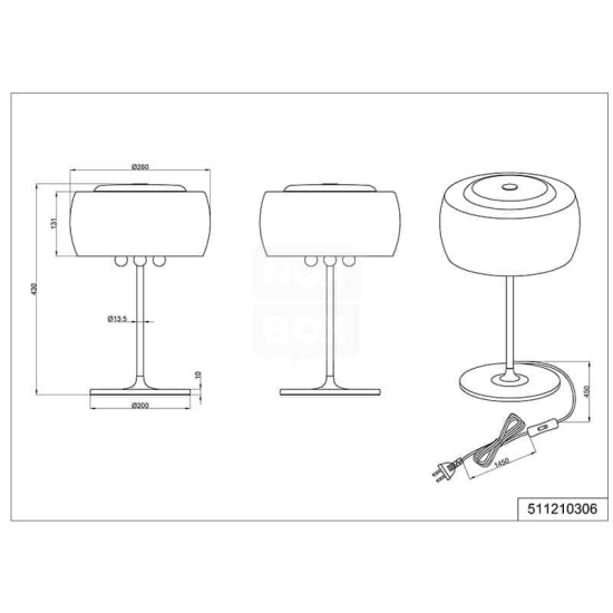 Lampa stołowa VAPORE – 511210306 TRIO