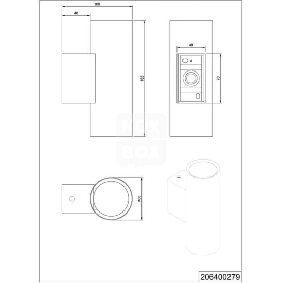 Kinkiet CLEO – 206400279 excl. 2x GU10 · max. 35W TRIO