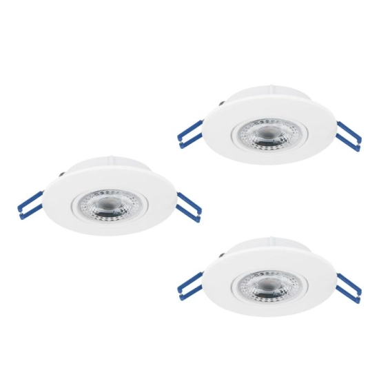 GEDREZ Oprawa do zabudowy zestaw 3XLED-CCT Ø90 Biały 300184 EGLO
