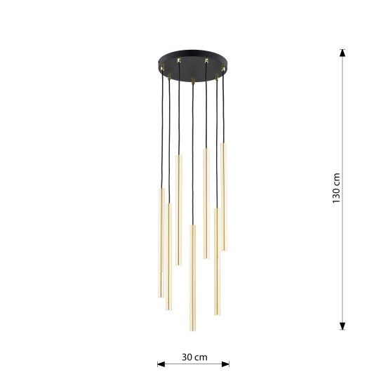 Lampa wisząca SELTER 7 PREMIUM GOLD 1332/7PREM EMIBIG Lighting