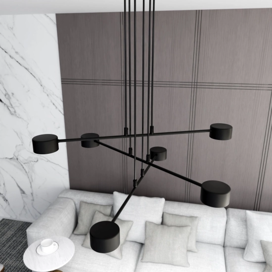 Lampa wisząca MODUS 6 BLACK 1339/6 EMIBIG Lighting
