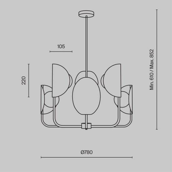 Lampa wisząca Tropic MOD164PL-06BS Maytoni - zdjęcie dodatkowe 8