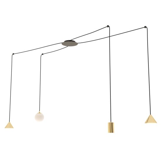 Lampa wisząca FUJI 4 GOLD 1350/4 EMIBIG Lighting - zdjęcie produktu