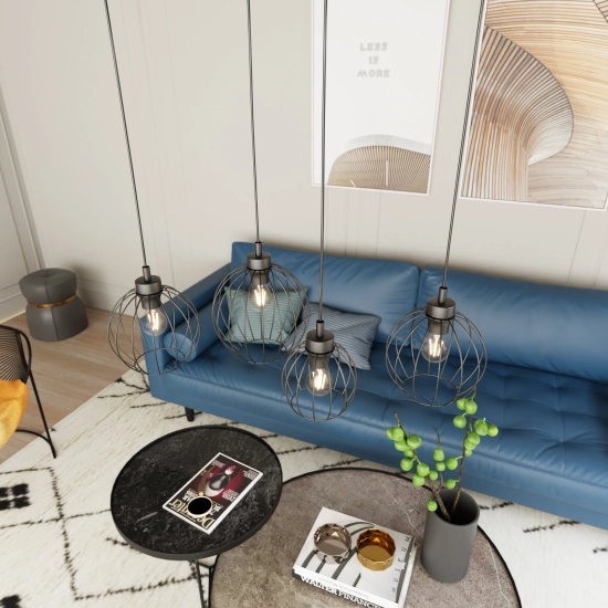 Lampa wisząca NANDO 4 BL 1369/4 EMIBIG Lighting