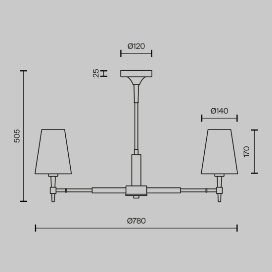 Lampa wisząca Zaragoza H001CL-05BS Maytoni - zdjęcie dodatkowe 6