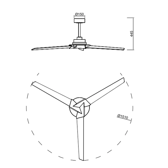 Wentylator sufitowy Mantra Brisa Mini 8726MA - zdjęcie dodatkowe 1