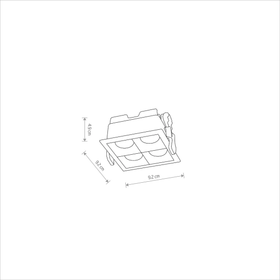Podtynkowa lampa kwadratowa MIDI LED 16W 4000K 10064 Nowodvorski - zdjęcie dodatkowe 5