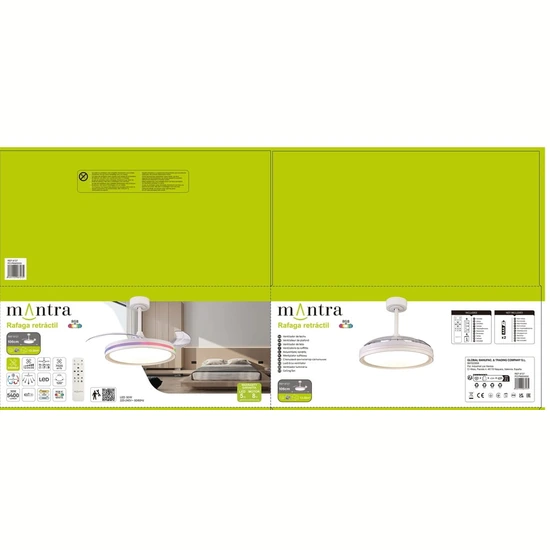 Wentylator sufitowy LED Mantra Rafaga 8728A - zdjęcie dodatkowe 7