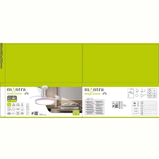Wentylator sufitowy LED Mantra Rafaga 8728A - zdjęcie dodatkowe 8