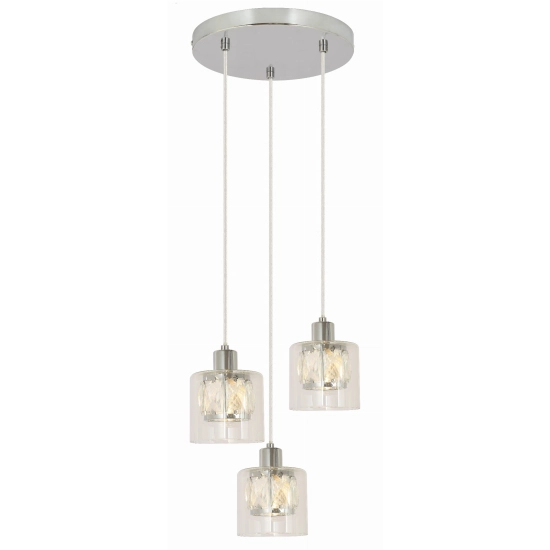 kinkiecik.pl Elmo - lampa wisząca 3 płomienna chrom. 3xE14 40W 338803-06 Reality