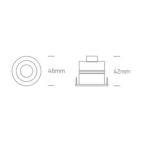 Oprawa podtynkowa The IP65 Mini Range 10103M/W/W ONE LIGHT