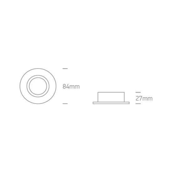 10105R1/B czarny wpust Corni GU10 50W IP65 One Light