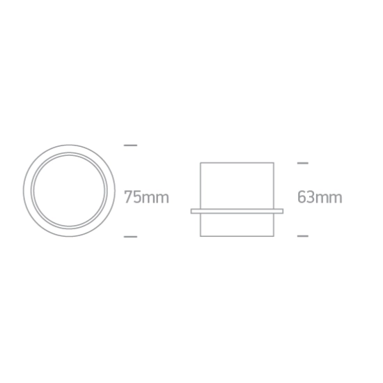 Oprawa podtynkowa WHITE GU10 10W DARK LIGHT 10105Y/W ONE LIGHT