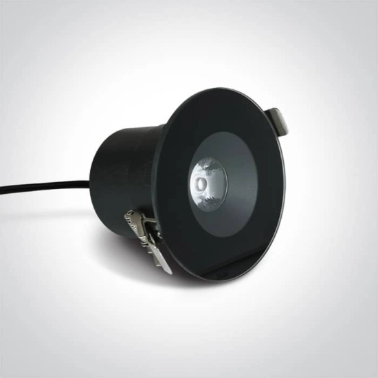 kinkiecik.pl Baida 10106V/B/W czarny wpust LED 6W 100-240V 3000K; w komplecie z zasilaczem LED 500mA ONE LIGHT