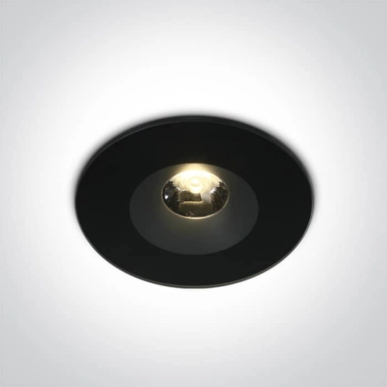 kinkiecik.pl Baida 10106V/B/W czarny wpust LED 6W 100-240V 3000K; w komplecie z zasilaczem LED 500mA ONE LIGHT