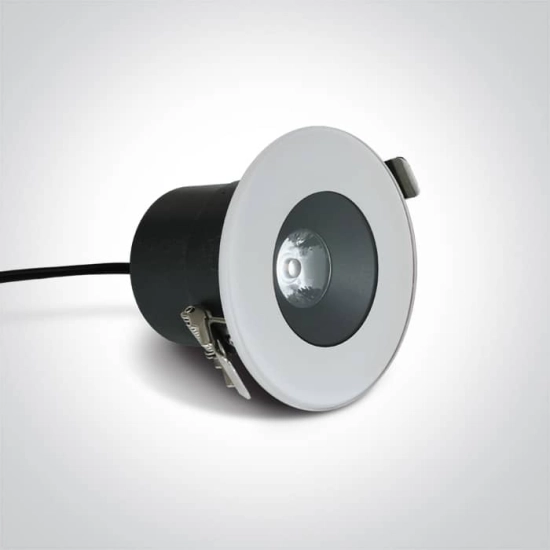 Baida 10106V/W/W biały wpust LED 6W 100-240V 3000K; w komplecie z zasilaczem LED 500mA ONE LIGHT