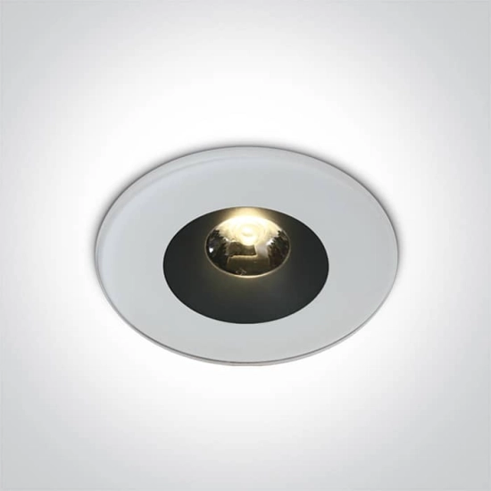 kinkiecik.pl Baida 10106V/W/W biały wpust LED 6W 100-240V 3000K; w komplecie z zasilaczem LED 500mA ONE LIGHT