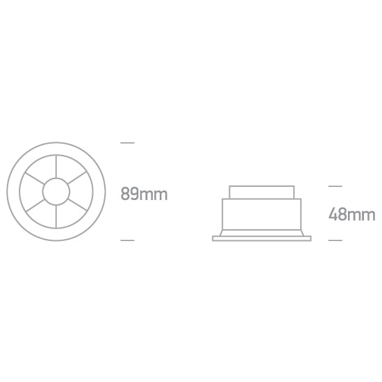 Oprawa podtynkowa The Round Mirror Range 10106X/B/W ONE LIGHT