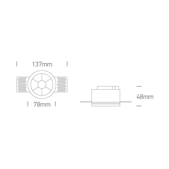 Oprawa podtynkowa The Trimless Mirror Range 10106XTR/W/W ONE LIGHT