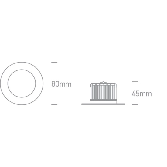 Oprawa podtynkowa WHITE 7W IP54 CCTV 230V 10107B/W/V ONE LIGHT