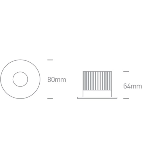 Oprawa podtynkowa BLACK 6,5W WW IP65 700mA DARK LIGHT 10107DB/B/W ONE LIGHT
