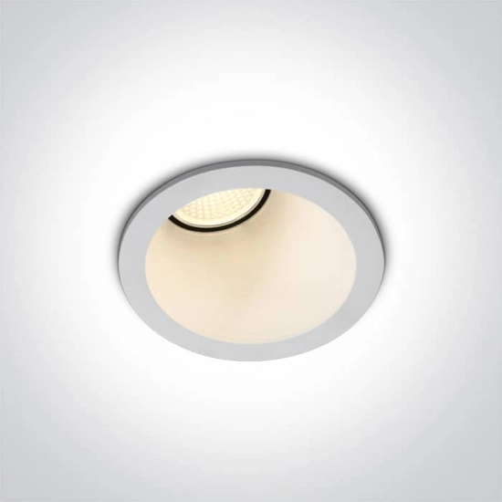 kinkiecik.pl Komi 10108A/W/W biały asymyczny wpust COB LED 3000K 8W dark light; nieściemnialny zasilacz LED w zestawie O