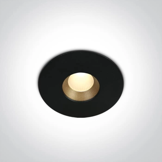 kinkiecik.pl Anarita 10108H/B/W czarny wpust COB LED IP54 3000K 8W dark light; nieściemnialny zasilacz LED w zestawie ON
