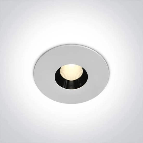 kinkiecik.pl Anarita 10108H/W/W biały wpust COB LED IP54 3000K 8W dark light; nieściemnialny zasilacz LED w zestawie ONE