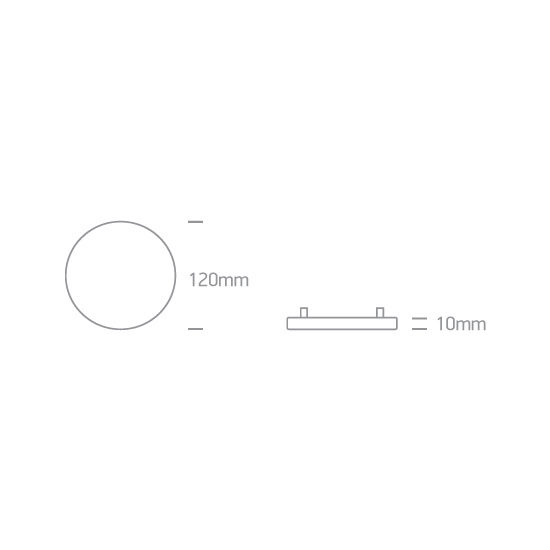 Oprawa podtynkowa Floating Round Panels Range Adjustable Cut Out Hole 10110CE/C ONE LIGHT