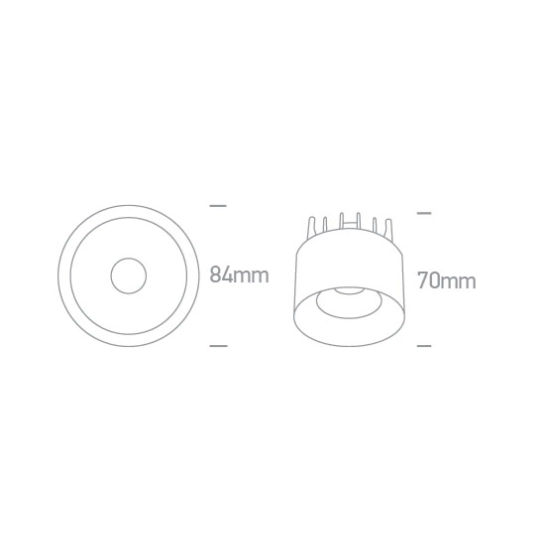 Oprawa podtynkowa WHITE LED 12W 38deg WW 230V 10112A/W/W ONE LIGHT