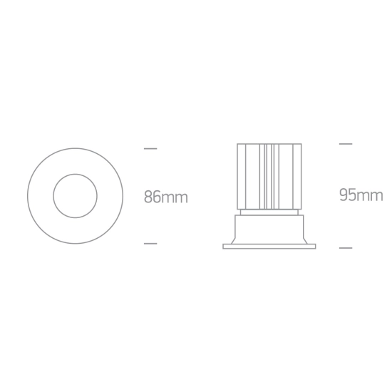 Oprawa podtynkowa BLACK COB 12W WW 700mA IP65 DARK LIGHT 10112C/B/W ONE LIGHT