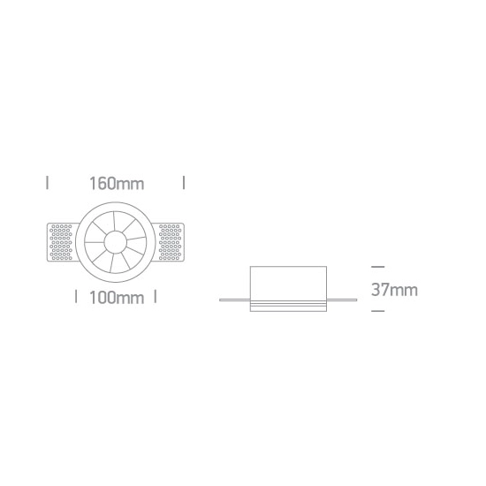 Oprawa podtynkowa The Trimless Mirror Range 10112XTR/W/W ONE LIGHT